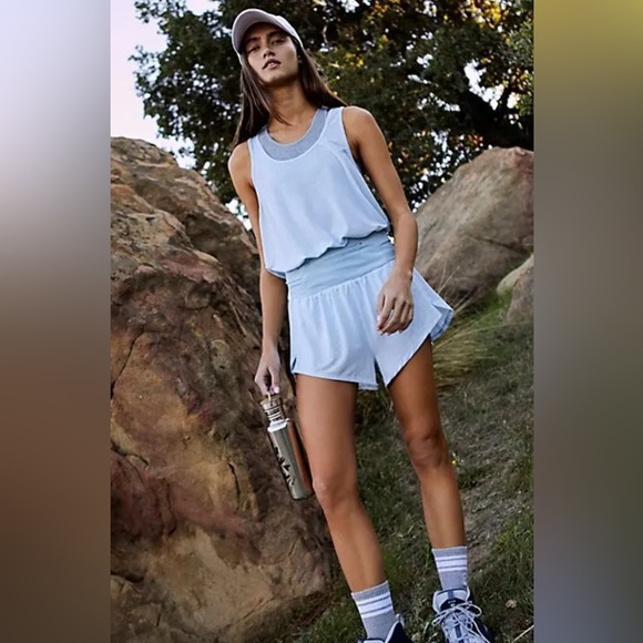 *NWOT* Free People Light As Air Runsie - Boardwalk Blue - Picture 4 of 6